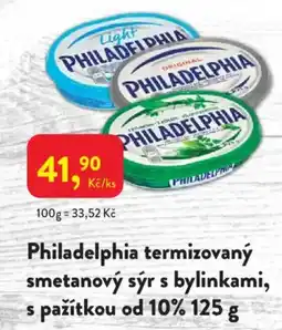 MP Krásno Philadelphia termizovaný smetanový sýr s bylinkami, s pažítkou od 10% nabídka