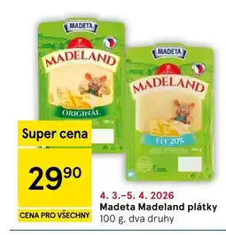 Tesco Madeta Madeland plátky nabídka