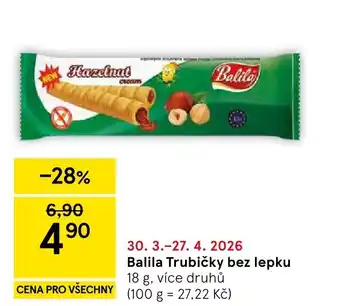 Tesco Balila Trubičky bez lepku nabídka