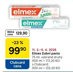 Tesco Elmex Zubní pasta nabídka