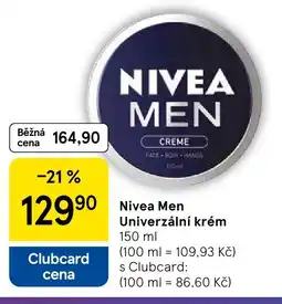 Tesco Nivea Men Univerzální krém nabídka