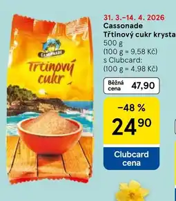 Tesco Cassonade Třtinový cukr krystal nabídka