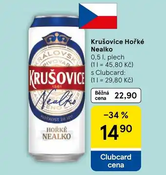 Tesco Krušovice Hořké Nealko nabídka