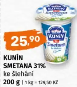 Terno Kunin smetana 31% ke šlehání nabídka