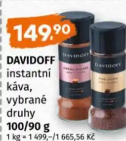 Terno DAVIDOFF instantní káva nabídka