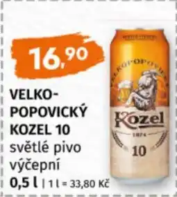 Terno Velkopopovický kozel 10 světlé pivo výčepní nabídka