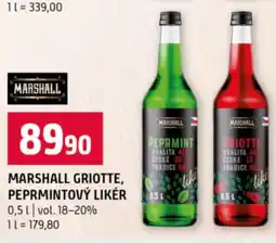 Terno Marshall griotte, peprmintový likér nabídka