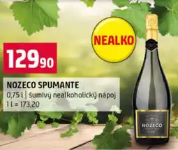 Terno NOZECO SPUMANTE šumivý nealkoholický nápoj nabídka