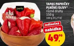 Penny Market Tapas papričky plněné/olivy nabídka