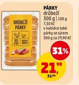 Penny Market Párky drůbeží nabídka