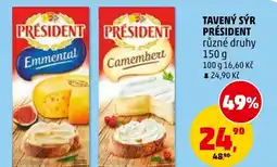 Penny Market Tavený sýr président nabídka