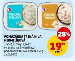 Penny Market Pomazánka třená niva, hermelínová nabídka