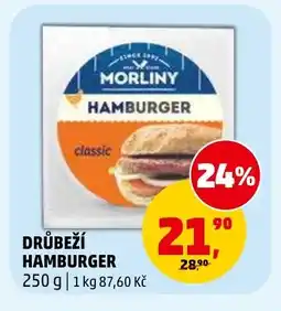 Penny Market Drůbeží hamburger nabídka