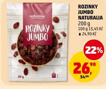 Penny Market Rozinky jumbo naturalia nabídka