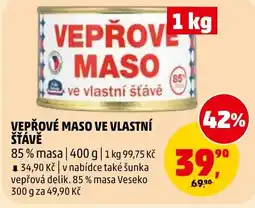 Penny Market Vepřové maso ve vlastní šťávě nabídka