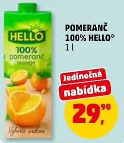 Penny Market Pomeranč 100% Hello nabídka