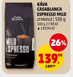Penny Market Káva casablanca espresso mild zrnková nabídka