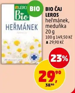 Penny Market Bio čaj leros heřmánek, meduňka nabídka