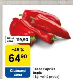 Tesco Paprika kapia nabídka