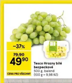 Tesco Hrozny bílé bezpeckové nabídka