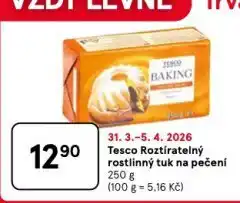 Tesco Roztíratelný rostlinný tuk na pečení nabídka