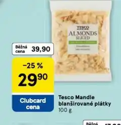 Tesco Mandle blanšírované nabídka