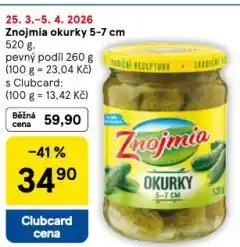Tesco Znojmia okurky nabídka