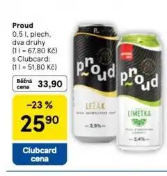 Tesco Pivo proud nabídka