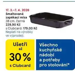 Tesco Smaltovaná zapékací mísa, 38 cm, černá nabídka