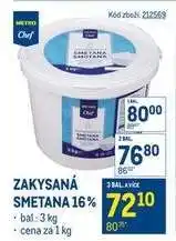 Makro Zakysaná smetana 16% nabídka