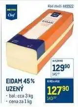 Makro Eidam 45 % uzený nabídka