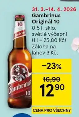 Tesco Gambrinus Originál 10 nabídka