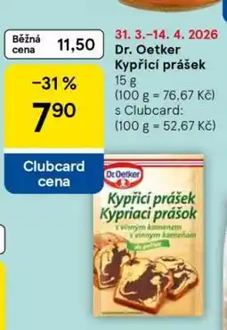 Tesco Dr. Oetker Kypřicí prášek nabídka