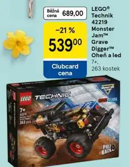 Tesco LEGO Technic 42219 Monster Jam Grave Digger Oheň a led nabídka