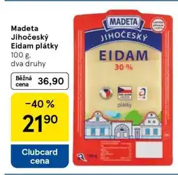 Tesco Madeta Jihočeský Eidam plátky nabídka