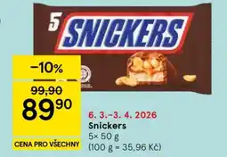Tesco Snickers nabídka