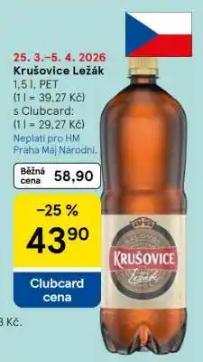 Tesco Krušovice ležák nabídka