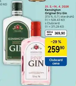 Tesco Kensington Original Dry Gin nabídka
