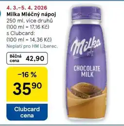 Tesco Milka Mléčný nápoj nabídka