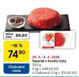 Tesco Tatarák z hovězí kýty nabídka