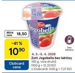 Tesco Zott Jogobella bez laktózy nabídka
