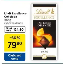 Tesco Lindt Excellence Čokoláda nabídka