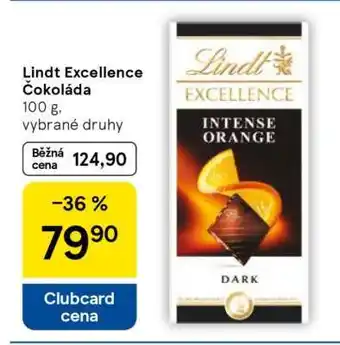Tesco Lindt Excellence Čokoláda nabídka