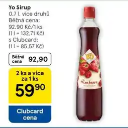 Tesco Yo sirup nabídka