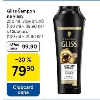 Tesco Gliss Šampon na vlasy nabídka