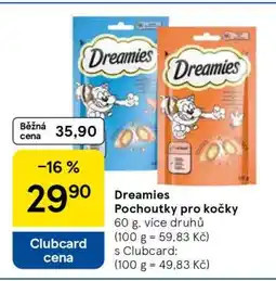 Tesco Dreamies pochoutky pro kočky nabídka