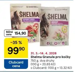 Tesco Shelma granule pro kočky nabídka