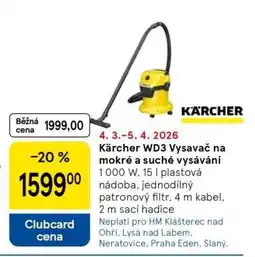 Tesco Kärcher WD3 Vysavač na mokré a suché vysávání nabídka