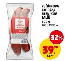 Penny Market Zvěřinová klobása řezníkův talíř nabídka