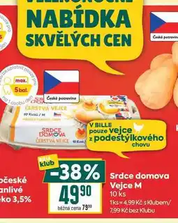 Billa Srdce domova Vejce M 10 ks nabídka